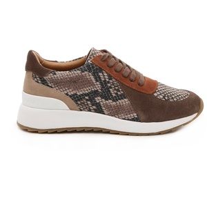 Lucky Brand Womens Oaklyn Snakeskin Suede Leather Sneakers Shoes Size 6 36.5